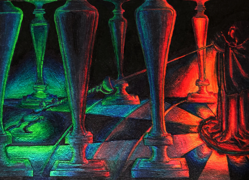 Ballpoint pen on paper