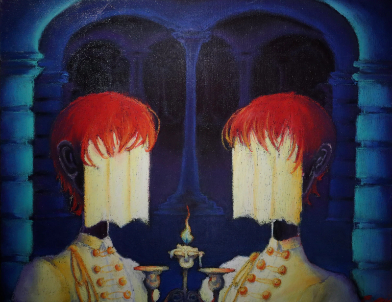 Oil pastel on canvas